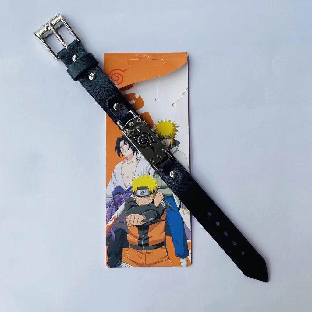 Anime Mix Faux Leather Bracelet: Attack on Titan, Naruto, Jujutsu Kaisen, Demon Slayer, Fairy Tail, Death Note.