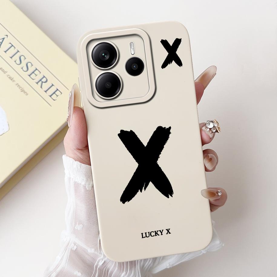 

For Xiaomi Redmi Note 14 2025 Case Global Cover Cute Letters Soft Silicone Phone Cases For Redmi Note 14 Europe Note14 5G Fundas Note 14 4G Europe