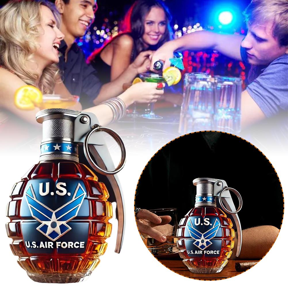 Vojenská Ruční Láhev na Whisky Gravírovaná Tvar Ruky Socha Whisky Dekorace Domů Pro Bar Koktejlový Win M8L4