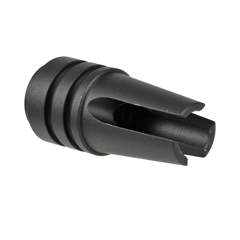Ryohin Buhin 14mm Reverse Thread Compatible M16A1 3-Prong Flash Hider, Tulip Replica, E&C Aluminum Alloy, for XM16E1, M602, Vietnam War Version