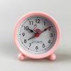 Mini Children's Alarm Clock with Light Bedside Clock Round Cartoon Clock Simple Bedside Clock 119B Green Blue