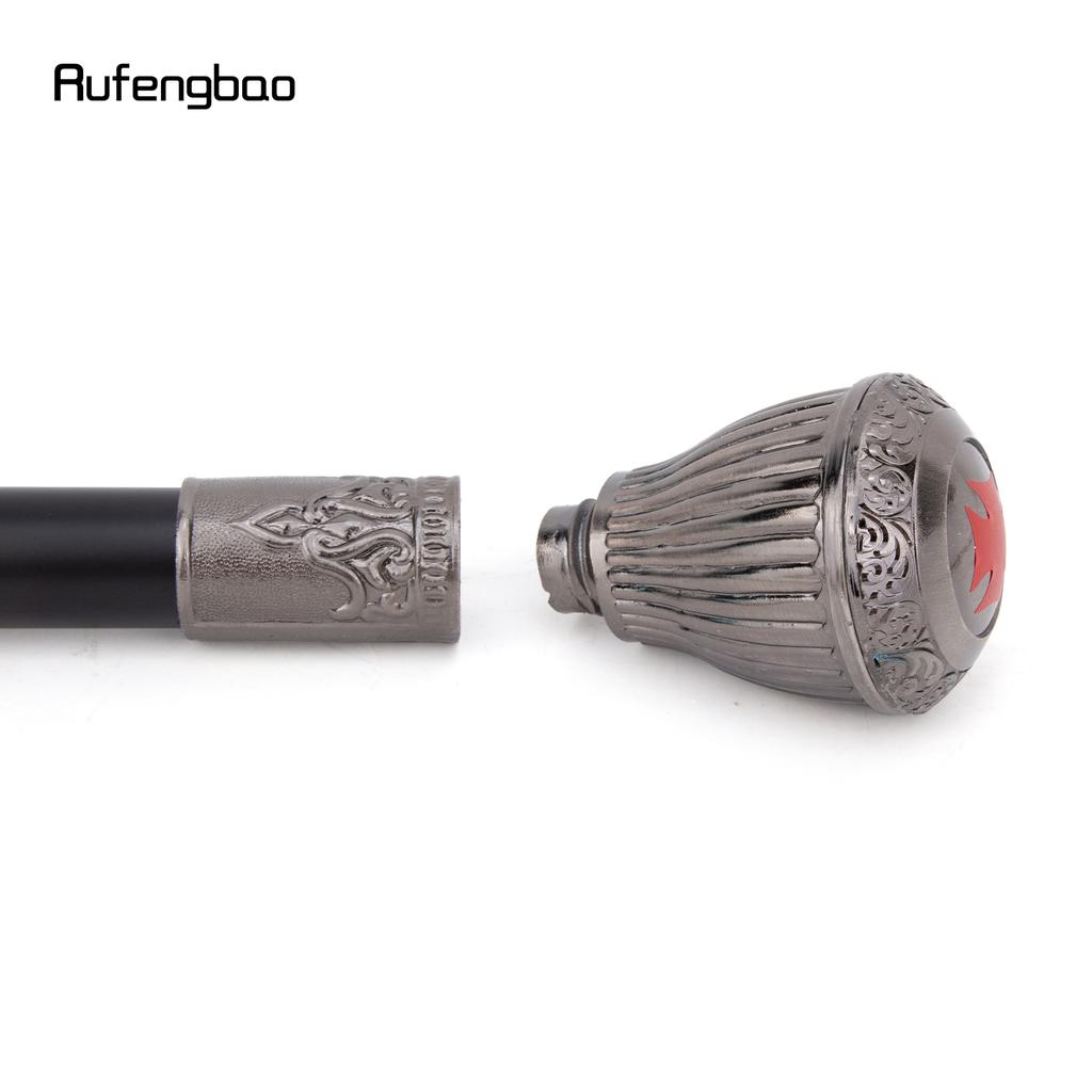 Silver Resin Round Flower Walking Cane Fashion Decorative Steel Stick Gentleman Elegant Cosplay Cane Knob Crosier 90cm