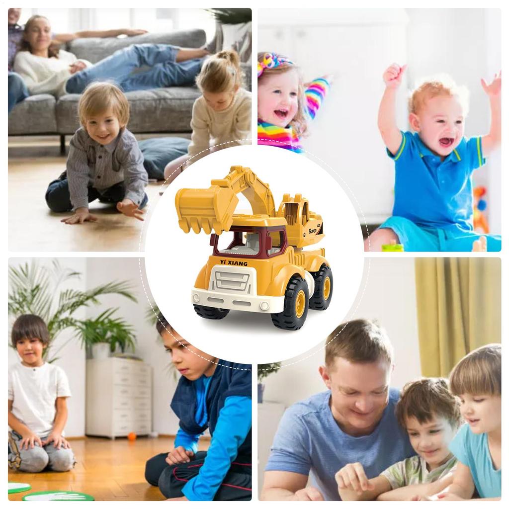 1 Pack Pull Back Cars Construction Powered Toy Vehicles Construction Multipurpose Construction Vehicle Toys for Toddlers