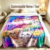 Family Friends Theme Custom Blanket Personalized Name & Text Customized Soft Warm Throw Blanket Home Decor