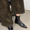 Martin Boot For Women With Waterproof Platform Rubber Sole And Pointed Toe For Autumn Fashion