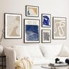 Abstract Blue Vintage Posters And Prints Matisse Line Girl Wall Art Canvas Painting Hotel Bar Pictures Living Room Home Decor