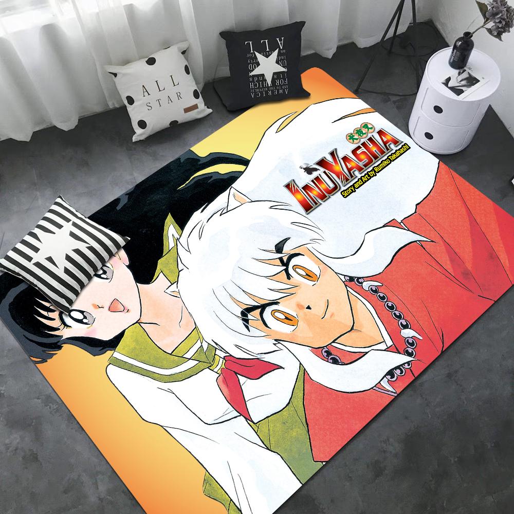 Classic Inuyasha Japanese Anime Entrance Door Mat Rectangle Anti-slip Home Soft Badmat Front Door Mat Household Carpets