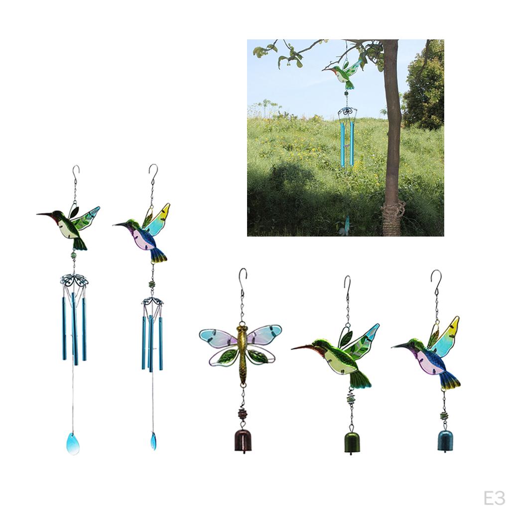 Kolibri / Libelle Metall Windspiel, Glocke, Windspiel für Entspannung, Anmut,