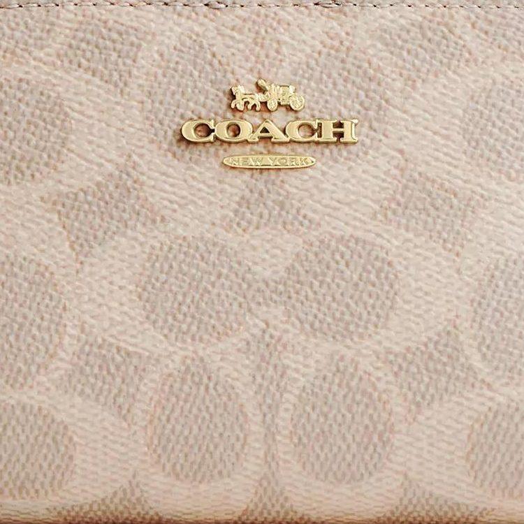 Coach Snap Wallet Coated Canvas Wallet Women's Sand CW789-IMXDM