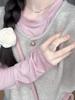 Women's Retro Knit Shawl Vest with Gold Buckle - Autumn/Winter Korean Style Cardigan