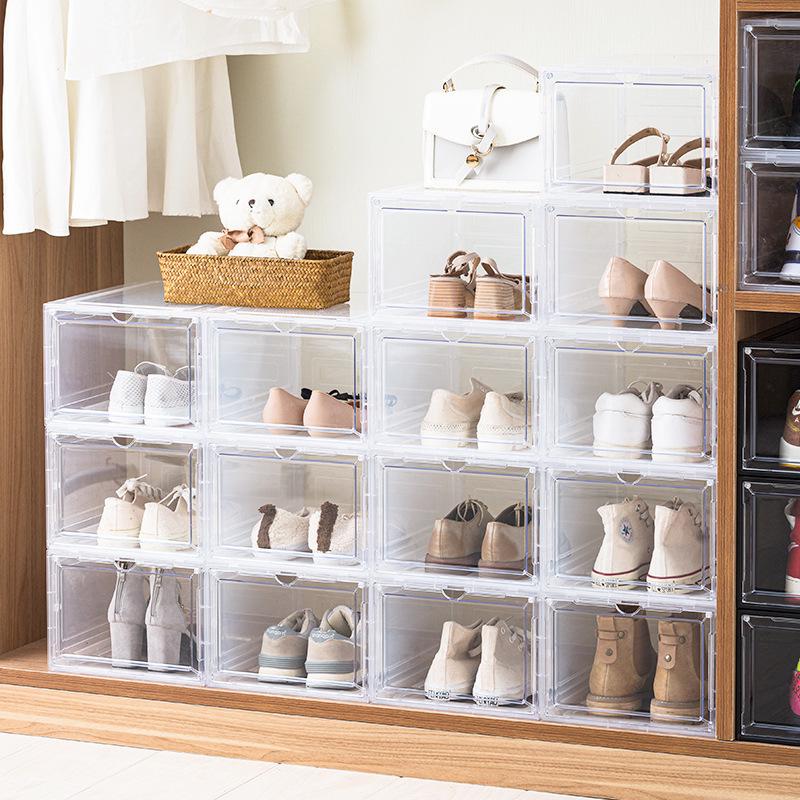Clear Magnetic Shoe Display Box: Dustproof Storage for Sneakers