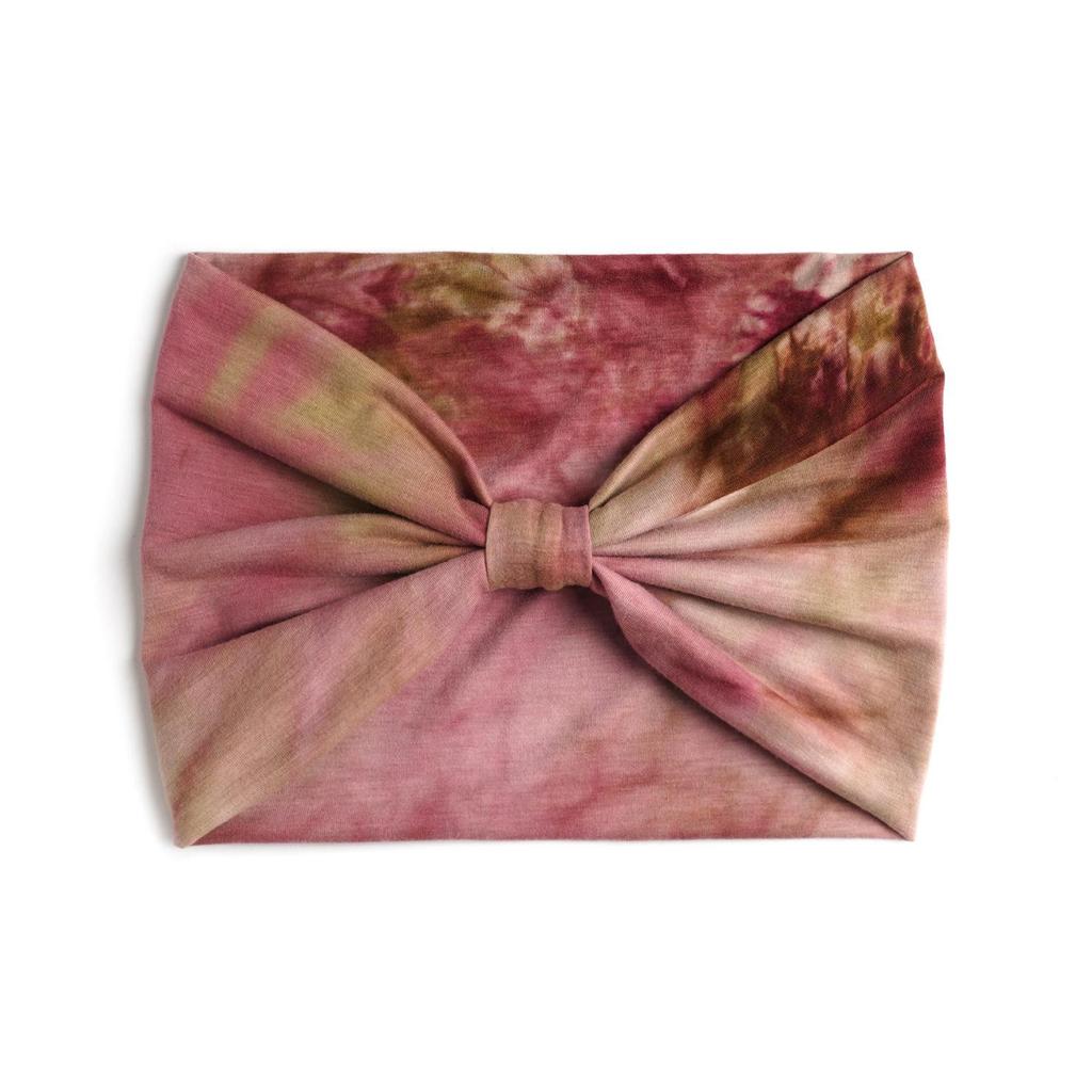 Fascia per capelli tie-dye sportiva e da yoga da donna extra larga da 18 cm