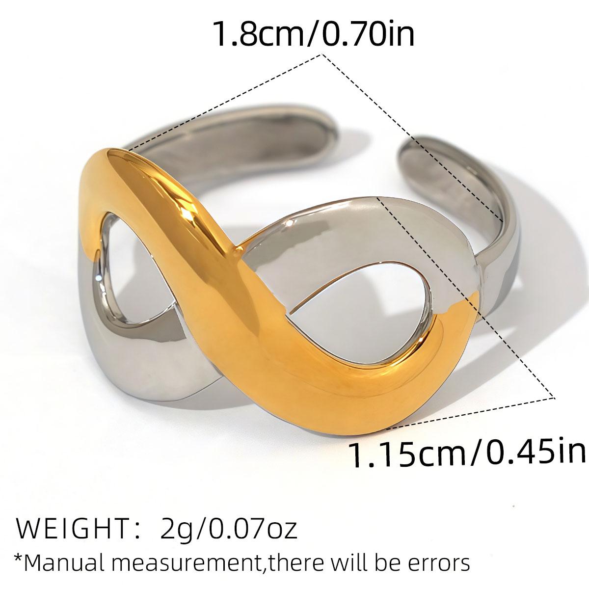 

Stainless Steel Geometric Hollow Adjustable Ring For Women Waterproof Zircon Wholesale Gift For Daily Wear Vacation Seaside Etc