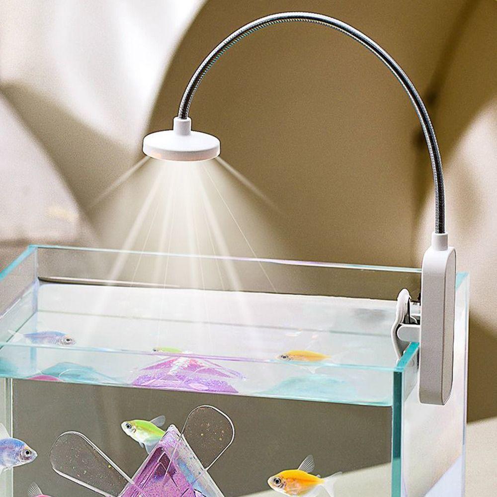 Waterproof Mini Clip-on Aquarium Lamp Adjustable Plants Grow Lamp  Home Decorations