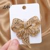 Women Brooch Pin Vintage Rhinestone Bow Pin, Bowknot Shape Alloy Lapel Secure Clasp Sweater Cardigan Coat Clothing Accessories, Fashion Jewelry