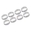 8pcs Dragon Pattern Ring Men Stainless Steel Fashionable Elegant Ring Jewelry Accessory for Dating Party