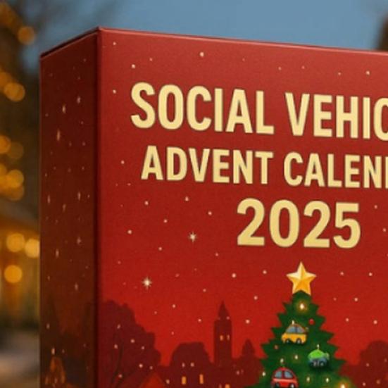 Social Vehicle Advent Calendar 24 Days Acrylic Ornament for Christmas Tree Decor Countdown Decoration for Kids Car Enthusiasts