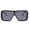 New fashion one-piece square sunglasses, European and American trend large-frame sunglasses, men's and women's street shooting glasses s