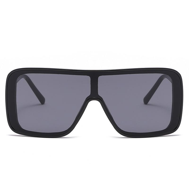 New fashion one-piece square sunglasses, European and American trend large-frame sunglasses, men's and women's street shooting glasses s