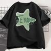 "Star" Print T Shirt  Crew Neck Comfortable Short Sleeve Tshirt Summer Cute Pullover Girls Boy T-Shirt  Women Clothing Tops