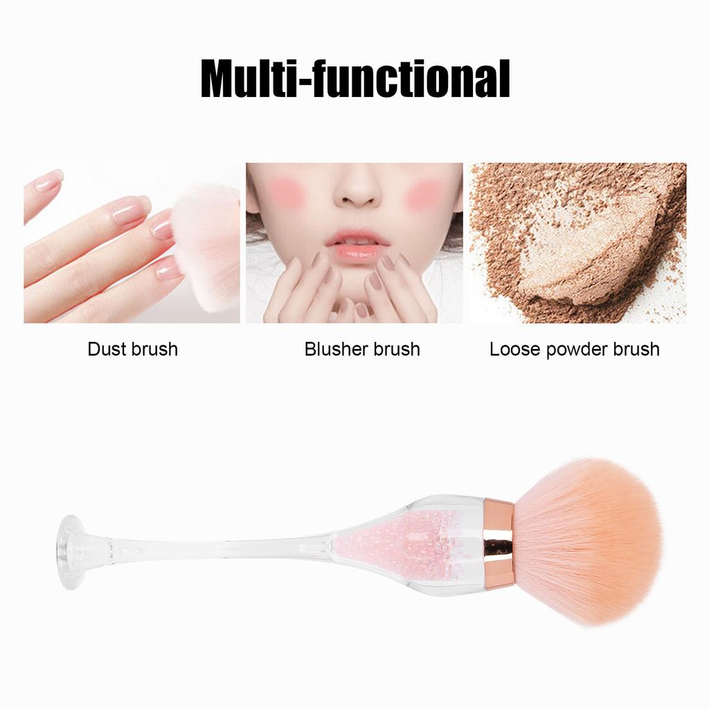 Professional Nail Art Dust Removal Brush Portable Blusher Loose Powder Brush Manicure Tool