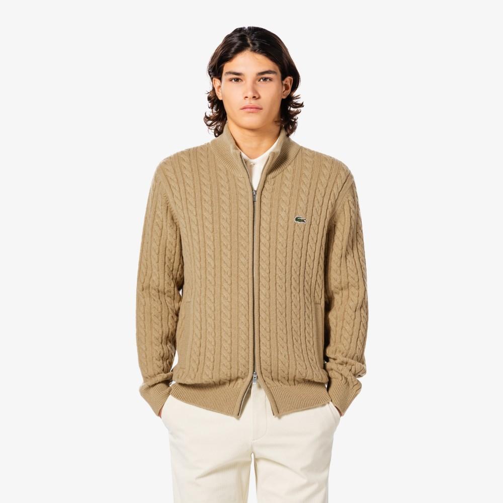 Lacoste Men's Cable Zip-Up Cardigan AH402E-55N02S