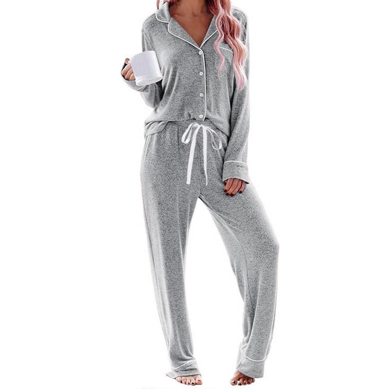 2026 Autumn & Winter New Women Pajama Set, Casual Minimalist Two-piece Loungewear