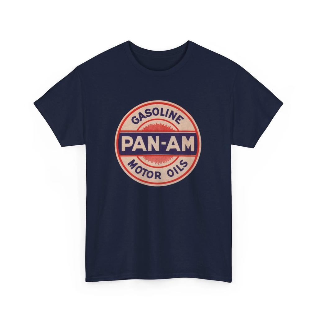 Pan-Am Gasoline Printed T Shirt Vintage Petroleum Collectible ESSO Sinclair Hess