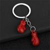 Boxing Glove Keychain Car Keys Pendant Simulation Fitness Equipment Shape Keyring Fashionable Car Keys Ornament