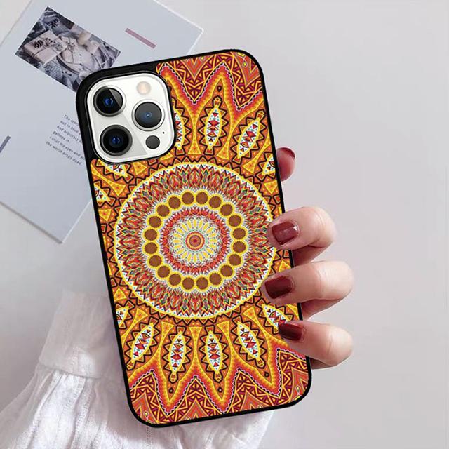 Mandala Blume Totem Handyhülle Für iPhone 17 Air 16 15 14 13 12 11 Pro Max Plus Max Hülle Schale