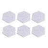 12PCS Hexagon Acoustic Panels High Density Sound Absorbing Panels Sound Proof Beveled Edge Wall Panels 14x12x7cm Silver