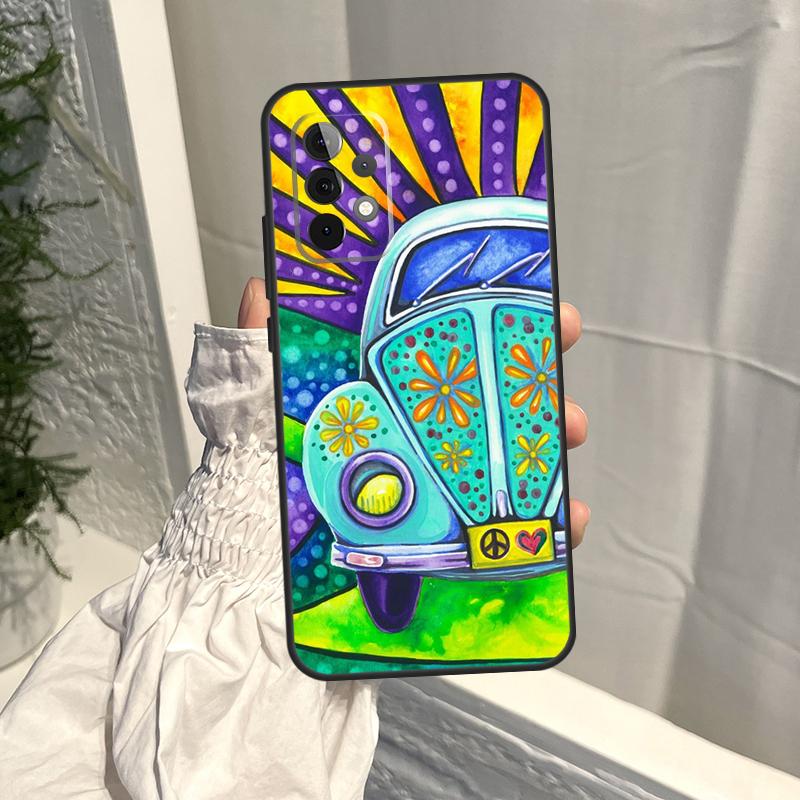 Custodia Hippy Hippie Arte Psichedelica Pace Per Samsung Galaxy A56 A36 A16 A06 A54 A34 A14 A13 A53 A12 A22 A32 A52 A35 A15 A55 A17