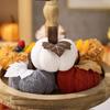 Three Piece Fall Harvest Pumpkin Decoration Set Made From Polyester Perfect For Autumn Home And Holiday Party Use