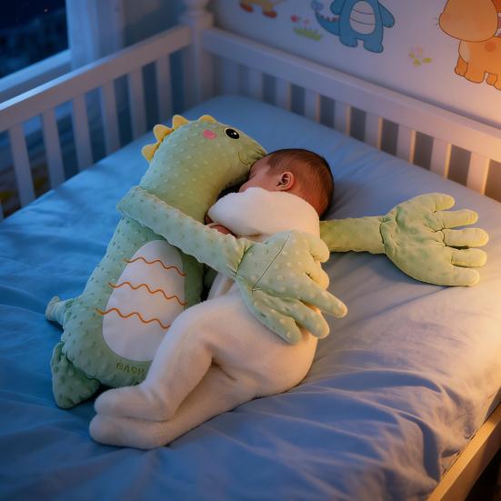 Baby Soothing Sleep Hand Pillow with Adjustable Patting Modes Patting Pillow Soother Soft Plush Cuddle Buddy for Nursery Bedtime Travel Hospital Use
