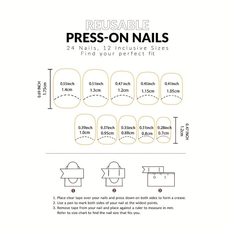 24pcs Glossy Medium Square Fake Nails, White Solid Color Press On Nails, Minimalist Style False Nails For Women Girls Daily Wear