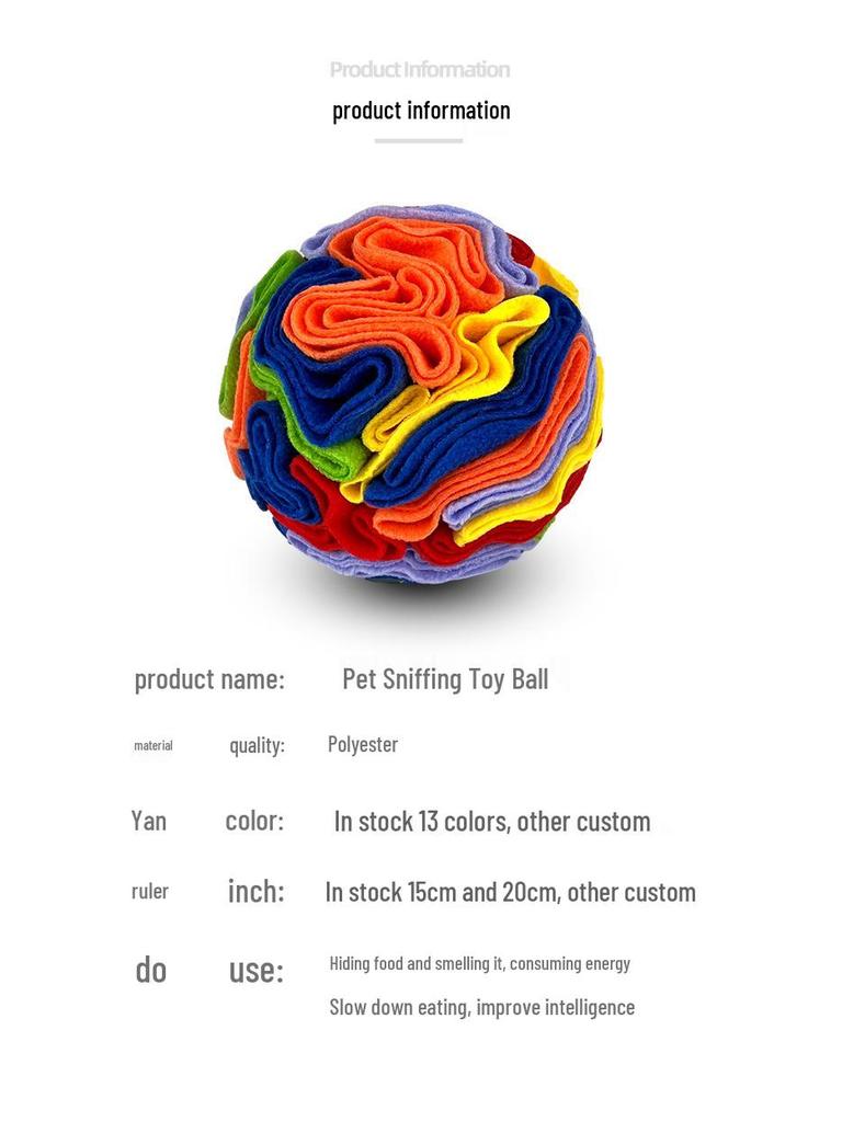 Colorful Sniffing Ball Teething Puzzle Toy for Dogs