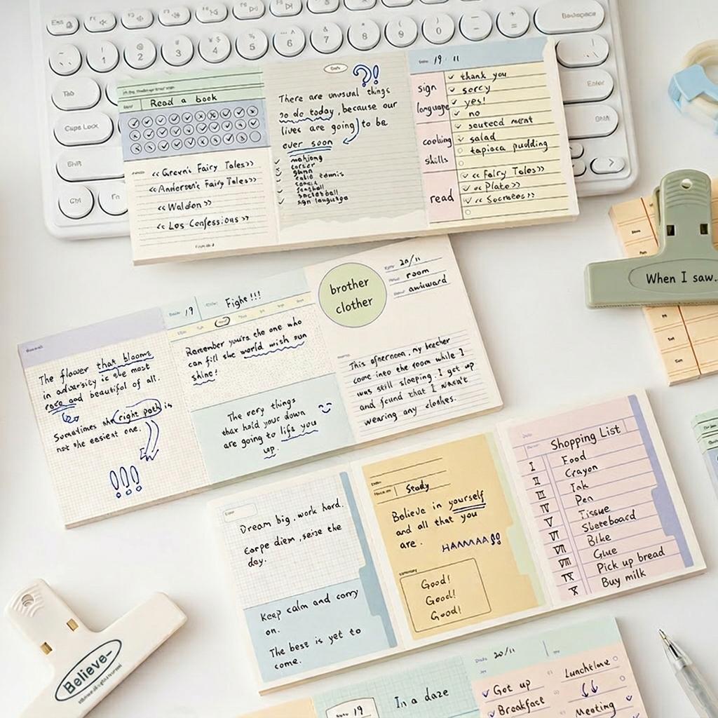 Daily Schedule Notepad Non-Adhesive Tearable Planning Notepad Non-Adhesive Memo Pad Pre-Scored Weekly Plan Memo Pad For Students