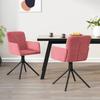 Dining Chairs 2 Pcs Swivel Pink Velvet
