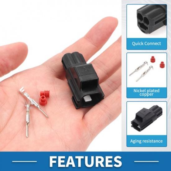 2 Pin Electrical Multipurpose Connector 1 Set  for Volvo Plastic Copper