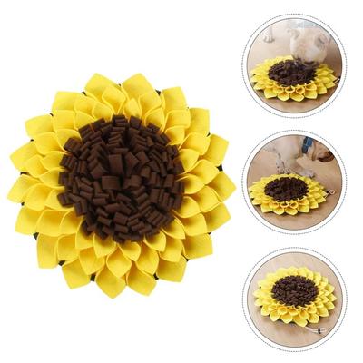 Funny Sunflower Snuffle Mat Stress Relief Large Sniff Mat Felt Slow Feeder Treat Toy for Dogs