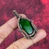 Green fire labradorite pendant copper wire wrapped gemstone pendant copper jewelry handmade boho pendant gifts for wife wire wrapped jewelry