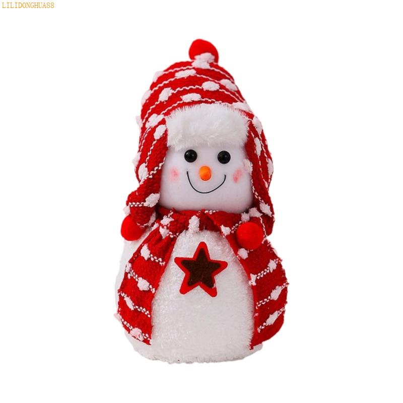 K1AE Christmas Snowman Decorations Plush Snowman Ornaments for Garden Outdoor Party
