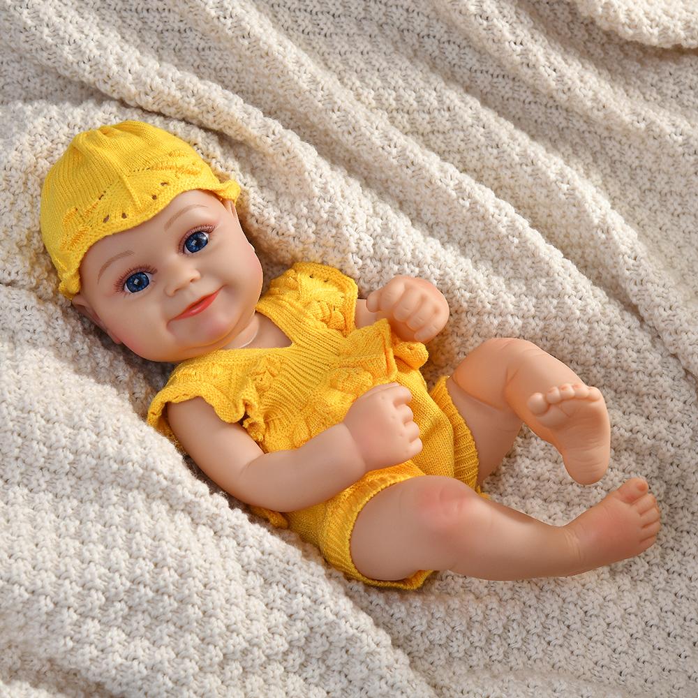 40cm Reborn Dolls Realistic Full Vinyl Doll 17.74in Lifelike Newborn Doll Cute Dolls Toy Princess Toys  For Adults Birthday Gift