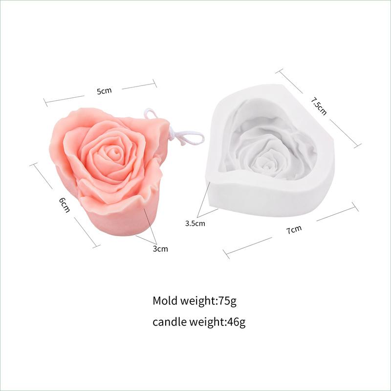 

Hands Holding Love Silicone Candle Mold DIY Love Rose Shapes Candles Gypsum Soap Valentine s Day Home Decor