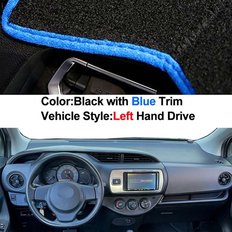 Car Auto Inner Dashboard Cover for Toyota Vitz 2012 - 2017 Center Console Protector Carpet Dashmat Sun-shade Accessories