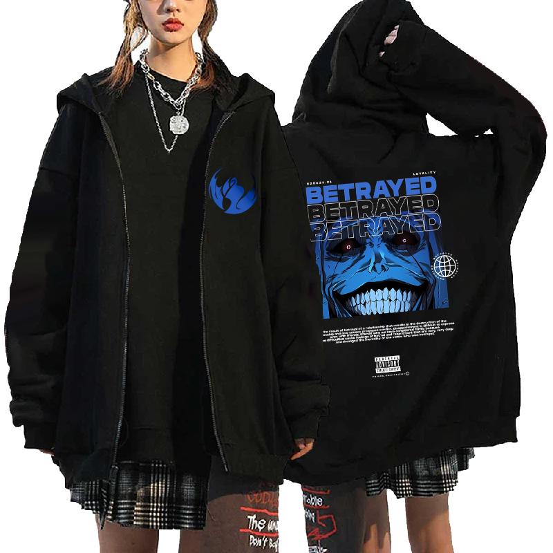 Anime Solo Leveling Sung Jin-Woo Cool Printed Hooded Men Women Manga Zip Up Hoodies Oversized Sweatshirt Harajuku Zipper Jacket