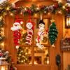Handmade Gift Snowman Spiral Crochet Pendant DIY Crochet Santa Claus Decor  Holiday Party