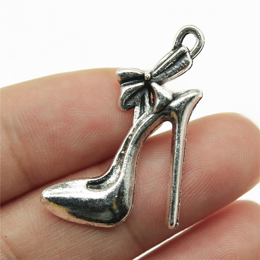 10pcs Women Shoes Charms High Heels Sandals Boots Embroidered Shoes Charms For DIY Bracelet Making Keychain Making