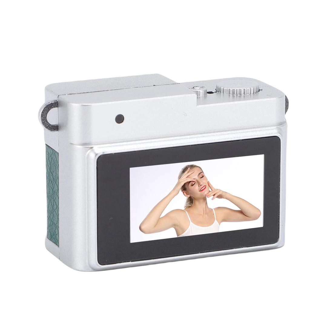 Small Keychain Camera 1080P 2MP 0.96in Color Screen 32GB Memory Card Retro Digital Camera with 4 Filters and LED Flash