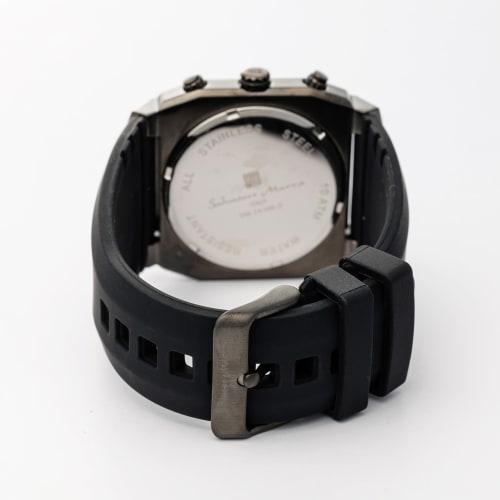 Salvatore Marra Men's Chronograph Business Analog Quartz Watch, Black with Cross, BKBK
